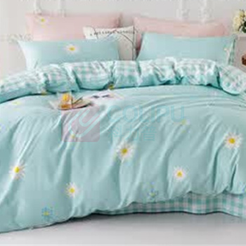 全棉时代 PURCOTTON 纯棉四件套小雏菊绿 2*2.3m 被套200cm×230cm 床单250cm×245cm 枕套*2:48cm×74cm