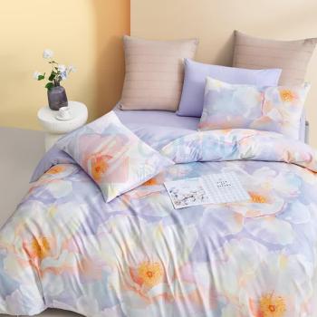 罗莱 LUOLAI 四件套 揽月 全棉 枕套:48*74cmX2 被套:200*230cmX1 床单:230*240cmX1