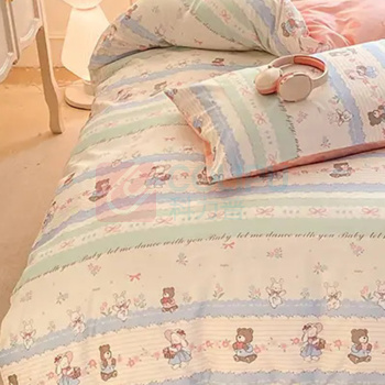 无印良品 床上四件套 WY4YH323 1.5m 200*230cm (萌兔乐园)