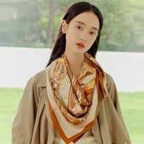 万事利 真丝丝巾女大方巾桑蚕丝披肩 星语 88*88cm (卡其)