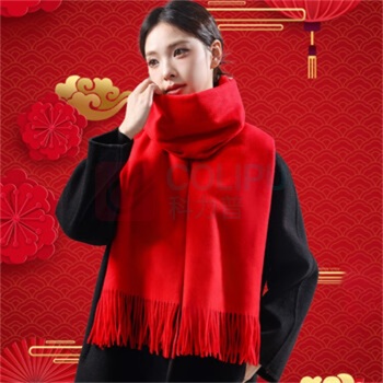 欧妮姿 围巾 高档粗线30*180cm (红色)