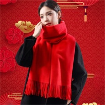 欧妮姿 围巾 高档粗线30*180cm (红色)