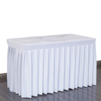 安赛瑞 桌裙 700128 120×60×75cm 毛绒 (白色)