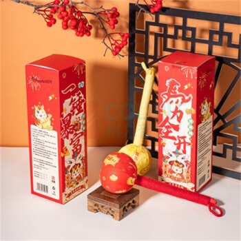 承夏文化 马力全开元宝艾草锤 CX2025-088 26cm (红)