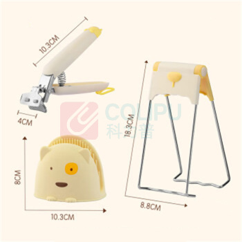 双枪 防烫提盘器+取碗夹+手套 趣萌套装 三件套