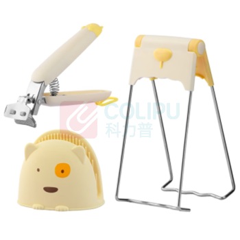 双枪 防烫提盘器+取碗夹+手套 趣萌套装 三件套