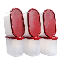 特百惠 TUPPERWARE MM椭圆入门6件套防潮防虫密封干货储藏多功能五谷杂粮收纳保鲜盒 100002511541 1.1L*6个