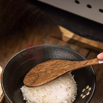 迪普尔 家用不粘米饭铲子 鸡翅木饭勺 21.5*7.5cm