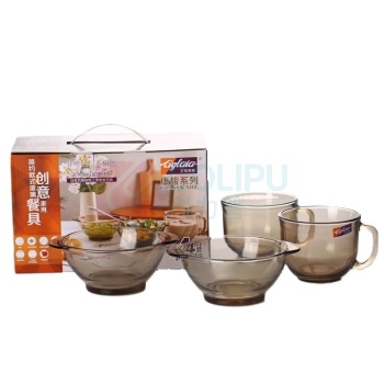 艾格莱雅 康馥杯碗四件套(盒装) 杯子+碗