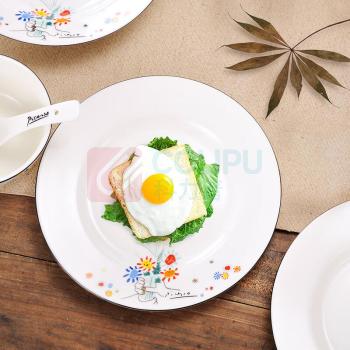 毕加索 PICASSO 《友谊之花》中餐具 简约乔迁碗盘碟套装 30头