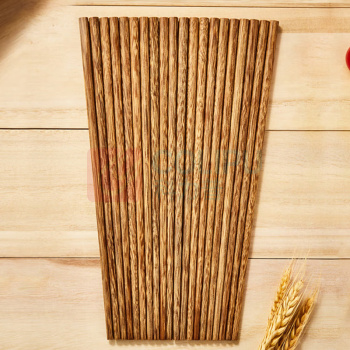 优企 天然鸡翅木筷 250mm 10双装 无漆无蜡