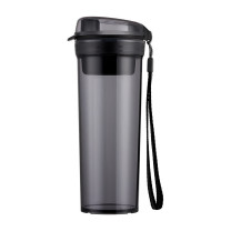 特百惠 TUPPERWARE 晶彩塑料杯 400ml (酷炫黑/蓝色) 颜色随机