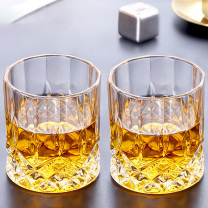 拜杰 Baijie 威士忌杯 雕花纹理 hj-30 220ml 2个装