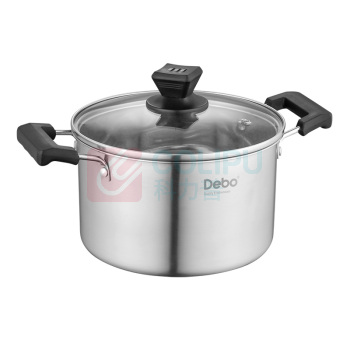 德铂 Debo 菲比汤锅304不锈钢单底煲汤锅 DEP-692 口径:20cm容量:3L 包装尺寸 :300*137*222mm16套/箱