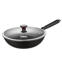 德铂 Debo 无涂层精铁炒锅铁锅 DEP-836 口径:32cm容量:3.8L 包装尺寸:340*125*525mm6套/箱