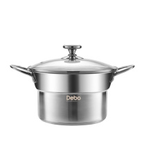 德铂 Debo 德勒斯 汤锅304不锈钢炸锅汤蒸多用锅 DEP-684 口径24cm