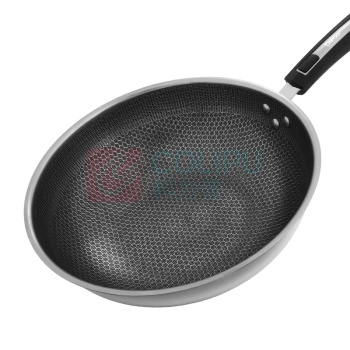 德铂 Debo 卡诺亚不不配盖(炒锅) DEP-DS230 32CM (不锈钢色) 炒锅*1