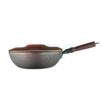 德铂 Debo 臻匠(炒锅) DEP-709 32CM (黑色) 炒锅*1、木盖*1