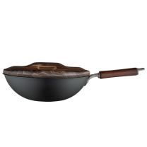 德铂 Debo 约翰逊(炒锅) DEP-834 32CM (黑色) 炒锅*1、木盖*1、硅胶铲*1