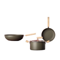 火象 钛金麦饭石三件套锅具 HXG-TZ347 30cm炒锅,24cm煎锅,20cm汤锅