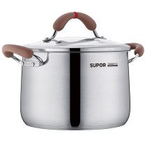 苏泊尔 SUPOR 小红圈不锈钢汤锅 RT20AA1 20cm 4.3L 电磁炉/燃气通用