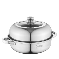 德铂 Debo 柏林公爵蒸锅 DEP-04 26CM (不锈钢色)