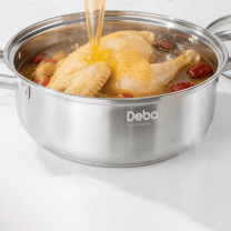 德铂 Debo 汤锅316不锈钢 26cm 升级加厚