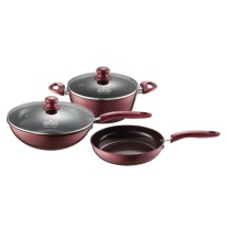德世朗 DESLON 不粘锅三件套 DFS-TZ106B 30cm炒锅、24cm汤锅、24cm煎锅