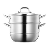 德世朗 DESLON 朗悦多用两层蒸锅 DFS-Z152A 28cm (不锈钢本色) 产品克重2580g
