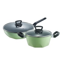 博堡 臻耀精铁锅具两件套 (LY) BDY-TZ673A 30cm炒锅 22cm汤锅