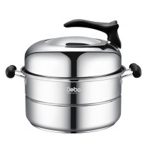 德铂 Debo 不锈钢三层蒸锅 DeboDEP-DS01 28cm 燃气电磁炉通用