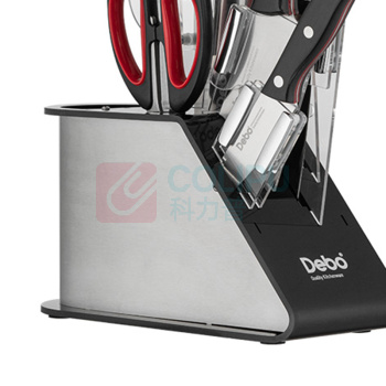 德铂 Debo 迪克森(套装刀具) DEP-837 7件套 (/) 砍骨刀*1、切片刀*1、菜刀*1、水果刀*1、厨房剪*1、刀座*1、磨刀棒*1