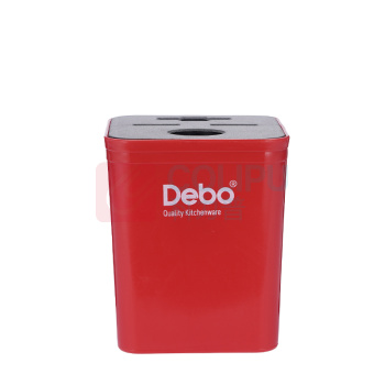 德铂 Debo 萨曼塔(套装刀具) DEP-683 5件套 (红色) 水果刀*2、瓜刨*1、厨房剪*1、底座*1