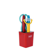 德铂 Debo 萨曼塔(套装刀具)5件套 DEP-683 水果刀*2、瓜刨*1、厨房剪*1、底座*1 (红色)
