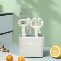 德铂 Debo 康威厨房小工具六件套 DEP-866 打蛋器+开瓶器+瓜刨+厨房剪+水果刀+收纳槽