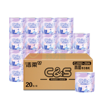 洁柔 C&S 卷纸 CJ202-20A 105g4层20卷 2.00 提/箱