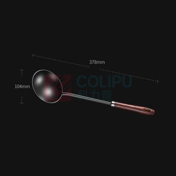 迪普尔 手工蛋饺勺 104mm*378mm 实木+精铁材质