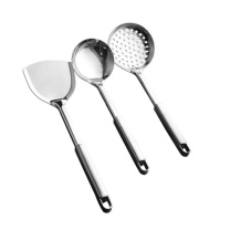 拜格 不锈钢锅铲汤勺漏勺厨具套装 BC3507 锅铲34*10cm汤勺32*9.5cm漏勺34.5*11cm 三件套 新老包装随机发货