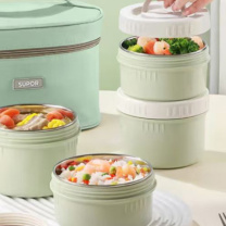 苏泊尔 SUPOR 保温饭盒 Tk24005E1 3层1900mL (罗勒青)