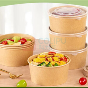 特美居 tmj 一次性饭盒带盖 TMJ-2170 1000型 100套/箱 食品级 圆形 牛皮纸