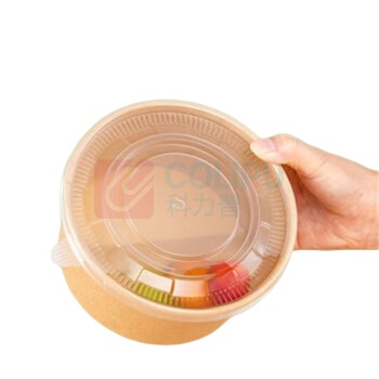 特美居 tmj 一次性饭盒带盖 TMJ-2170 1000型 100套/箱 食品级 圆形 牛皮纸