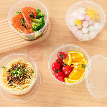 特美居 tmj 圆形饭盒加厚带盖 TMJ-3061 500型 50套/箱