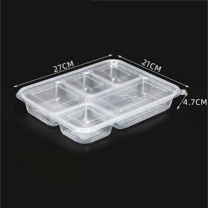 糜鸿 餐盒 ZL529 五格1500ml (透明)