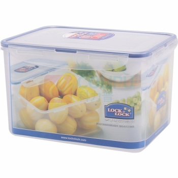 乐扣乐扣 LOCK&LOCK 长方形塑料保鲜盒 HPL827 24.8*18*15cm 4.5L (透明)