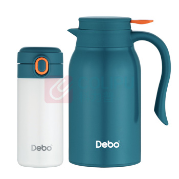 德铂 Debo 奥克登套装壶 DEP-DZ667 300ml/900ml (渐变橙、渐变蓝、蓝白色) 包装尺寸:225*115*230mm12套/箱