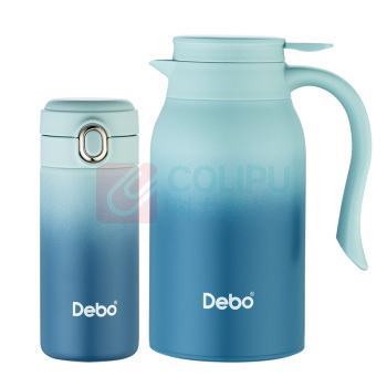 德铂 Debo 奥克登套装壶 DEP-DZ667 300ml/900ml (渐变橙、渐变蓝、蓝白色) 包装尺寸:225*115*230mm12套/箱