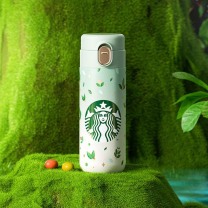 星巴克 绿野秘境款弹跳保温杯 11149182 381ml
