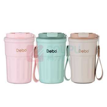 德铂 Debo 卡洛斯咖啡杯 大容量316不锈钢带盖保温随行杯 DEP-880 360ml (绿色)