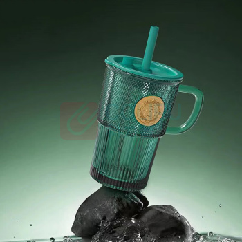 乐唯诗 墨绿铜章吸管杯 MLTZ/L1