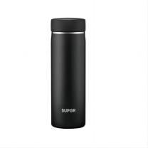 苏泊尔 SUPOR 保温杯卓 316L不锈钢水杯学生杯商务便携杯 KC45HP10 450ML (星河黑)